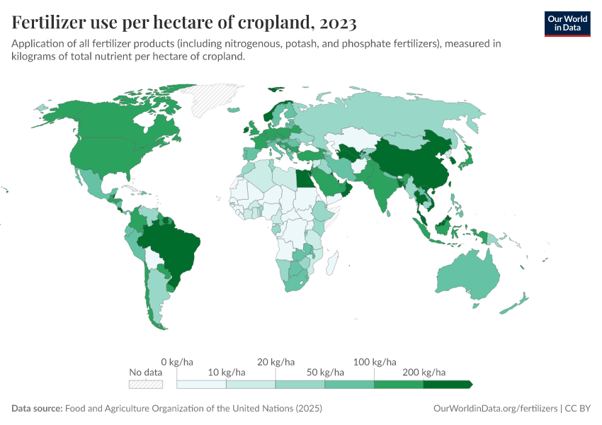 A thumbnail of the "Fertilizer use per hectare of cropland" chart