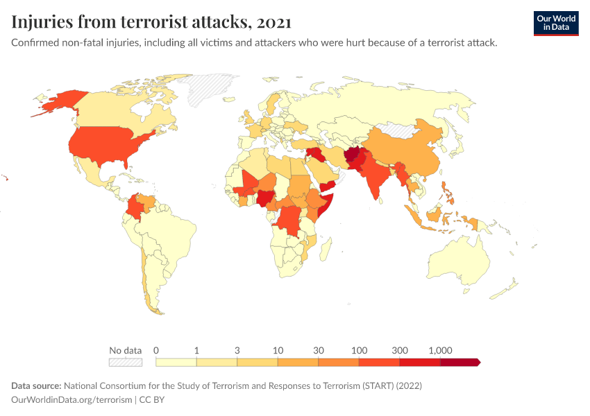 A thumbnail of the "Injuries from terrorist attacks" chart