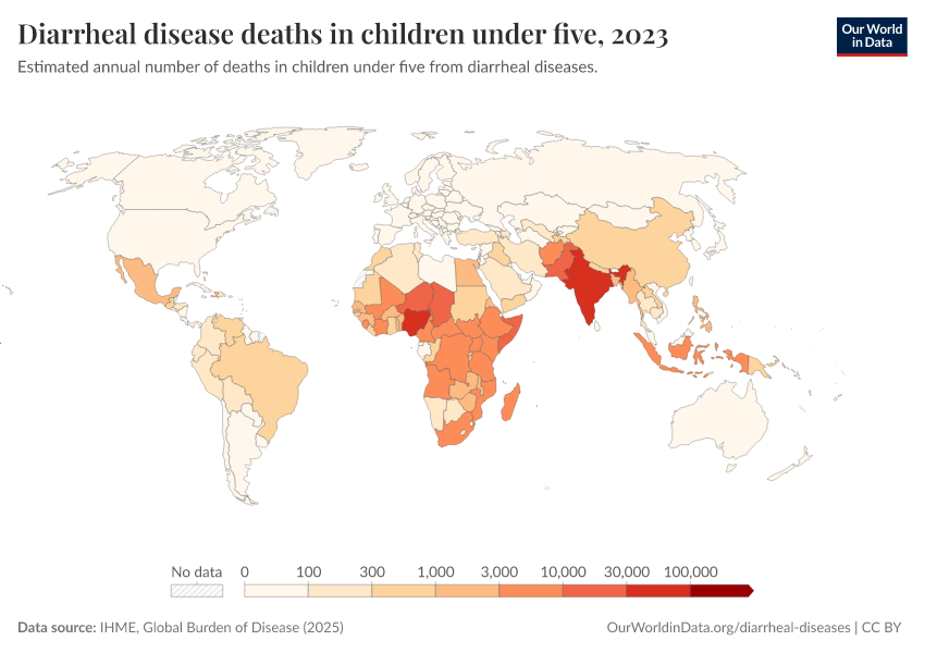 A thumbnail of the "Diarrheal diseases death rate in children under five" chart