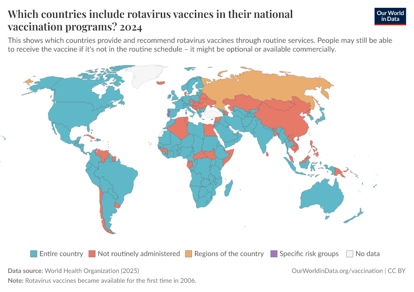 A thumbnail of the "Which countries include rotavirus vaccines in their national vaccination programs?" chart