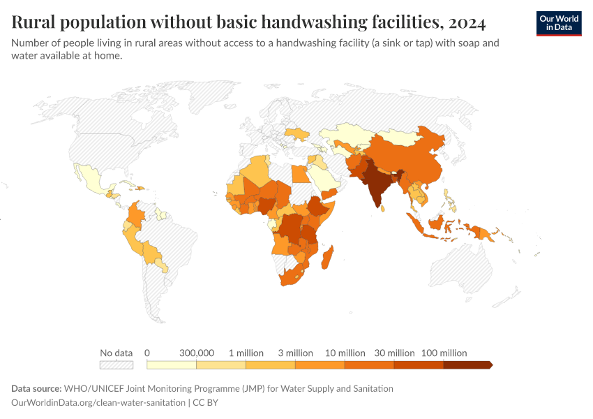 A thumbnail of the "Number of people in rural areas without basic handwashing facilities" chart